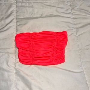 “Mockingjay” hot pink tube top, size: small